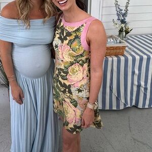 Olivaceous Floral Mini Shift Dress